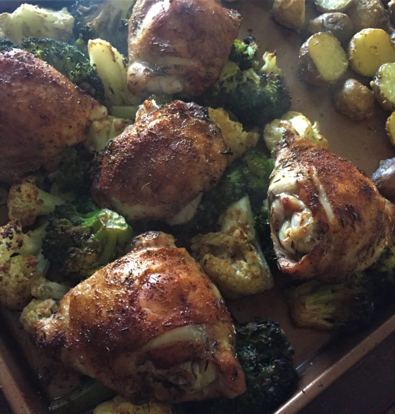 Sheet pan chicken meal