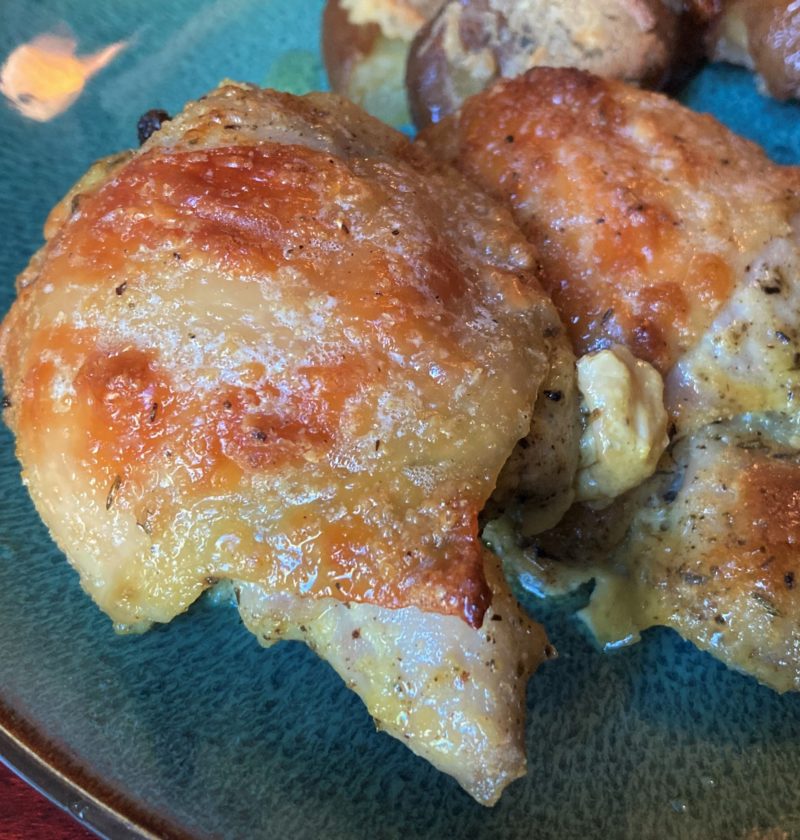 Easy Onion Sage Chicken Thighs