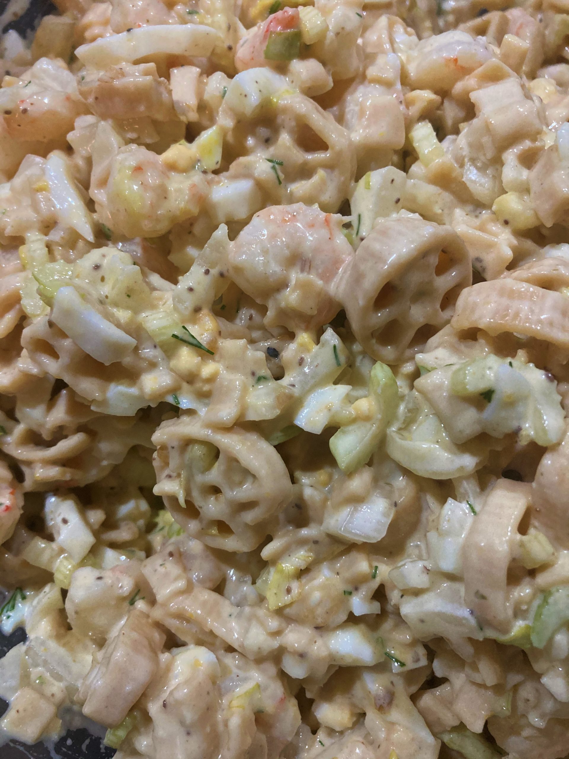 Shrimp and Egg Pasta Salad