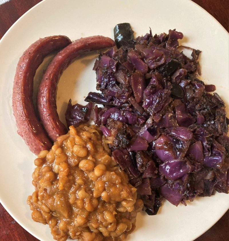 Red Cabbage and Potato Hash