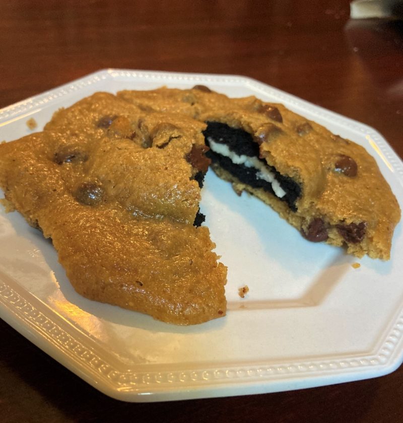 Vegan GF Stuffed Chocolate Chip Cookies